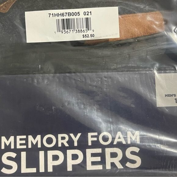 Haggar Mens Faux Trim Slip On Slide Slippers XL (11-12) - Picture 8 of 8